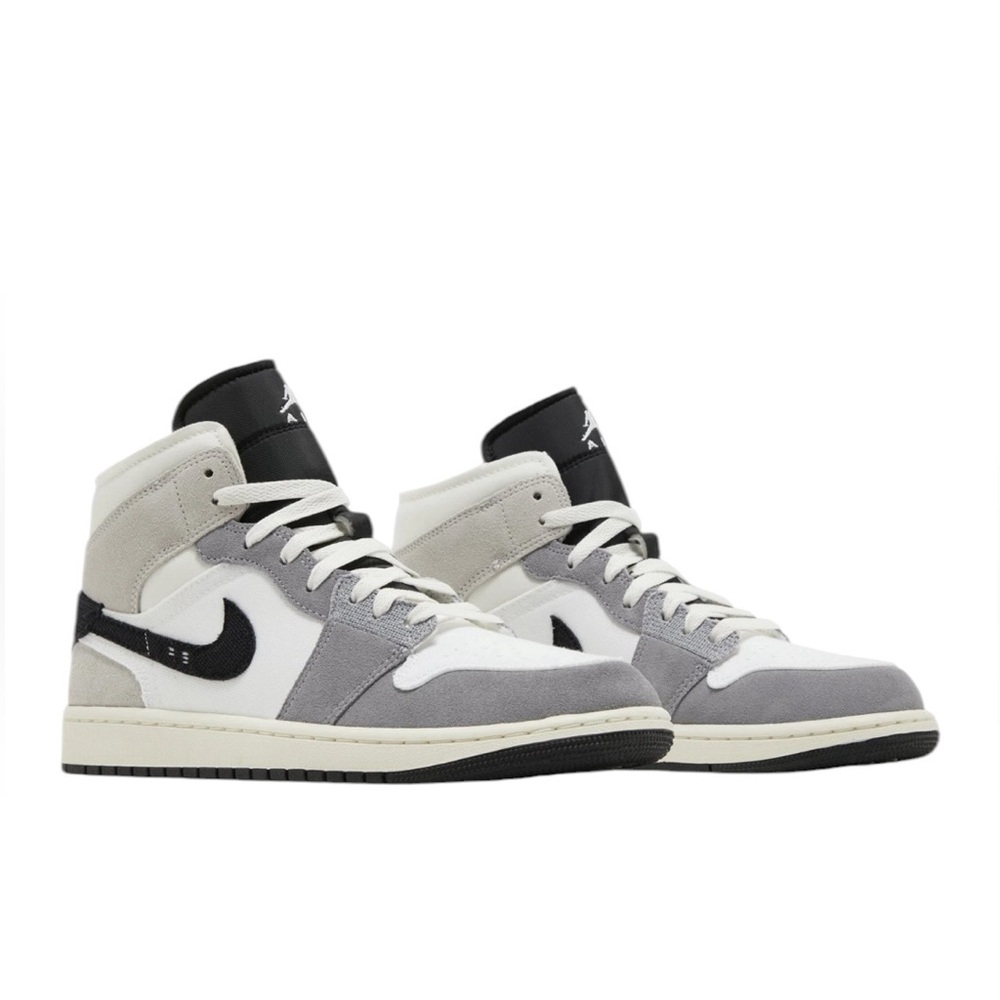 Nike Air Jordan 1 Mid DZ4136-002 Black White Grey Size 8.5 Men
